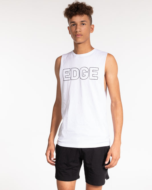 The Core Muscle Tank - White